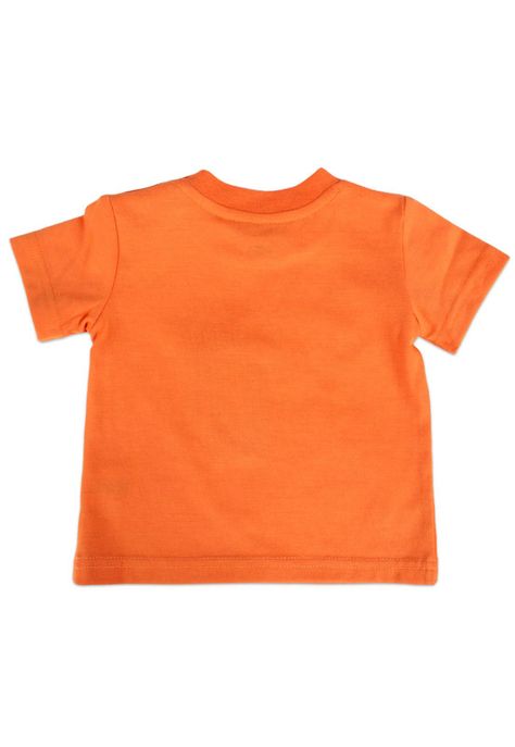 Polera Manga Corta Bebe Niño Naranja Pillin-3