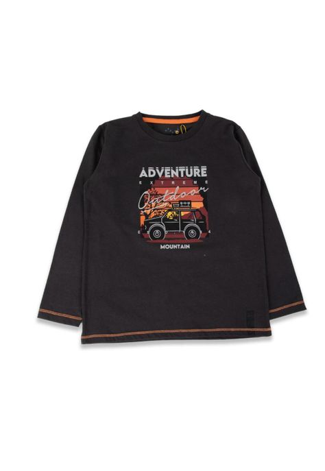 Polera Niño Gris oscuro Pillin-0