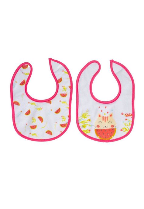 Pack Baberos 2 Pza Bebe Algodón Niña Multicolor-0