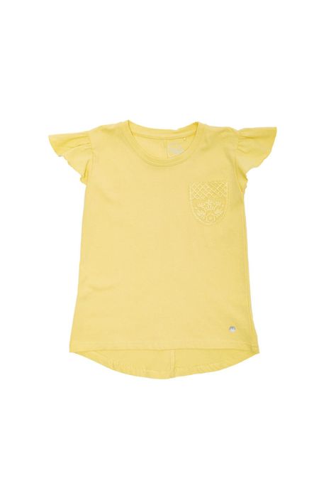 Polera Manga Corta Niña Vainilla Pillin-1