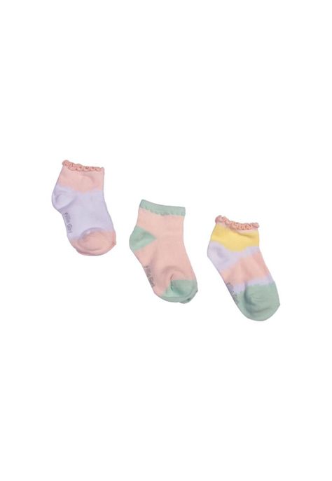 Set 3 Pzas Calcetín Niña Multicolor Pillín-0
