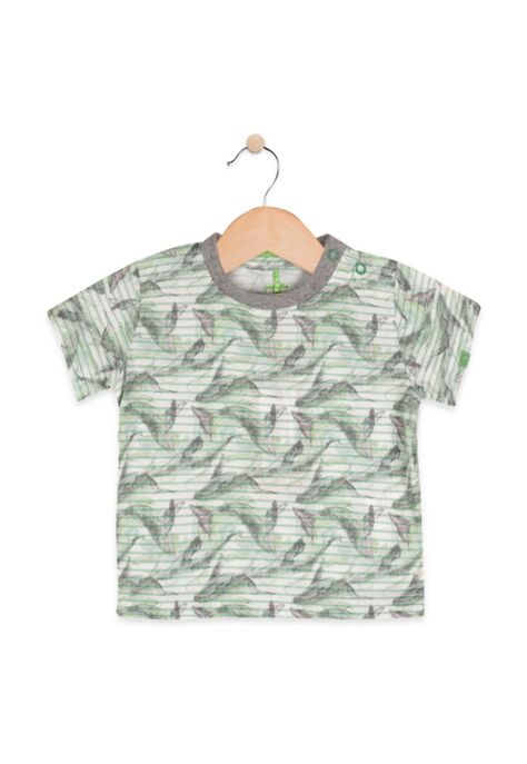 Polera Bebe Algodón Verano Niño Verde-0