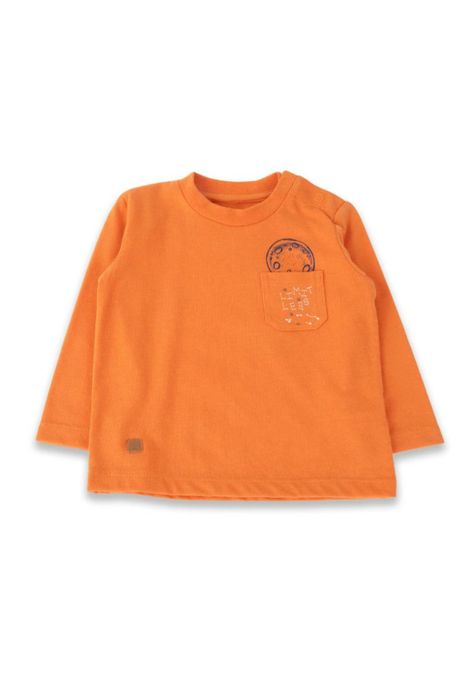 Polera Bebé Niño Naranja Pillin-0