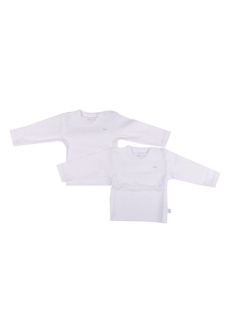 Set 2 Pzas Camiseta Bebé Unisex Blanco Pillin-0