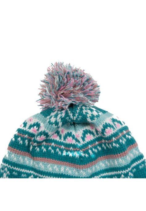 Gorro Bebé Niña Orejeras Y Pompón Turquesa Pillin (PAV916TUR)-1