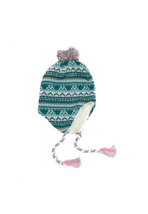 Gorro Bebé Niña Orejeras Y Pompón Turquesa Pillin (PAV916TUR)-2