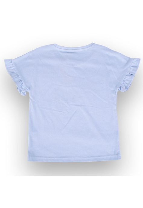 Polera Manga Corta Niña Azul Acero Pillin-3
