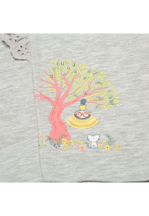 Polera Bebé Niña Gris Claro Pillin-1