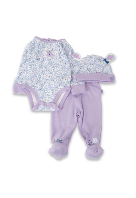 Set 3 Pzas Baby Niña Multicolor Pillin-0