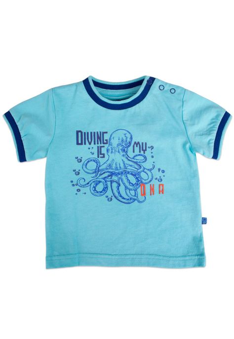 Polera Bebe Niño Turquesa Pillin-0