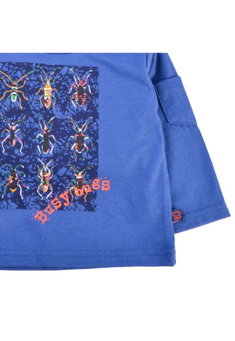 Polera Manga Larga Bebé Niño Azul Pillin-1