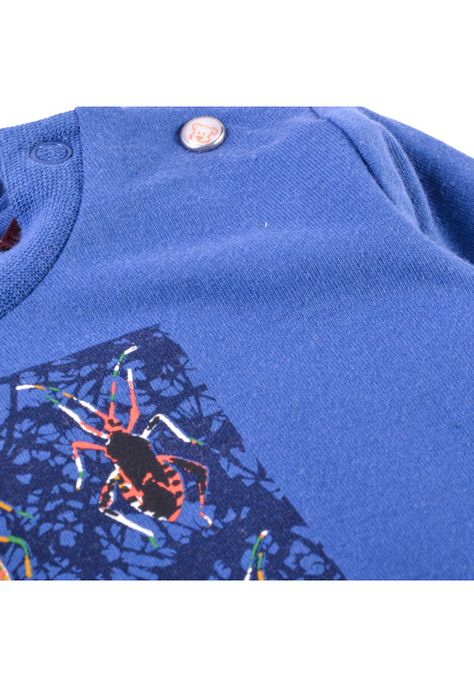 Polera Manga Larga Bebé Niño Azul Pillin-2