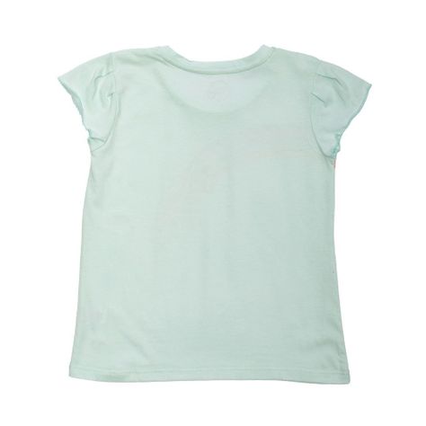 Polera Manga Corta Niña Turquesa Pillin-1
