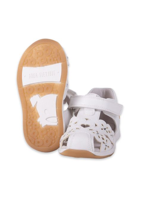 Sandalias Clasico Bebe Niña Blanco Pillin (PZA414-24BCO)-1