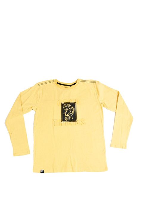 Polera Manga Larga Niño Beige Pillin-0