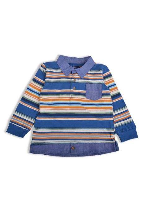 Polera Bebé Niño Azul Pillin-0