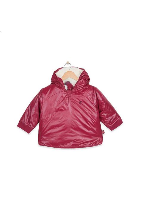 Chaqueta New Born Bebe Algodón Invierno Niña Burdeo-0