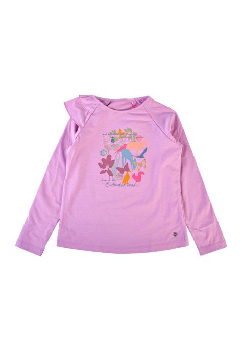 Polera Manga Larga Niña Violeta Pillin-0