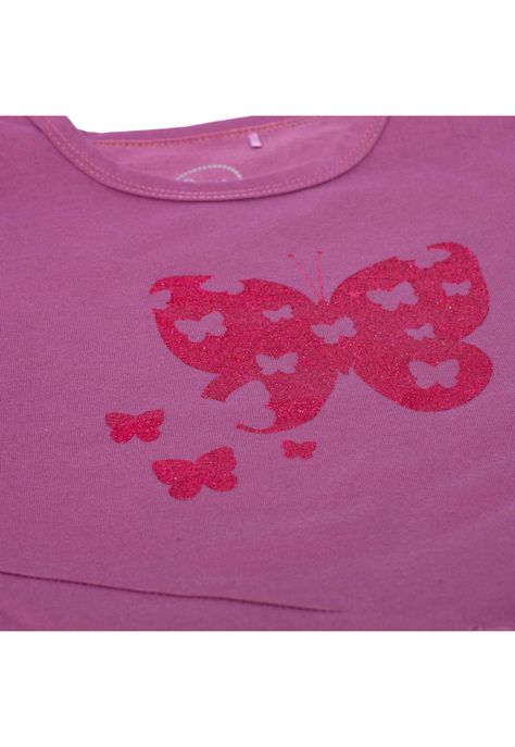 Polera M/L Glitter Algodón Invierno Niña Lila-2