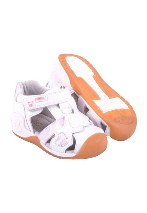Sandalias Bebe Niña Blanco Pillin-2