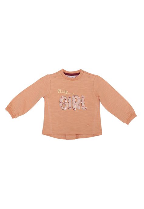 Polera Manga Larga Bebé Niña Naranja Pillin-1