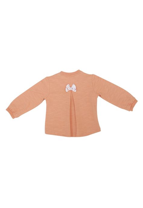 Polera Manga Larga Bebé Niña Naranja Pillin-2