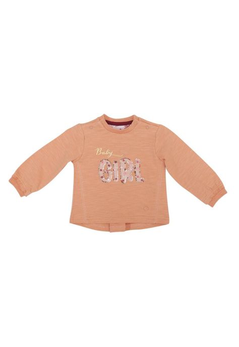 Polera Manga Larga Bebé Niña Naranja Pillin-0