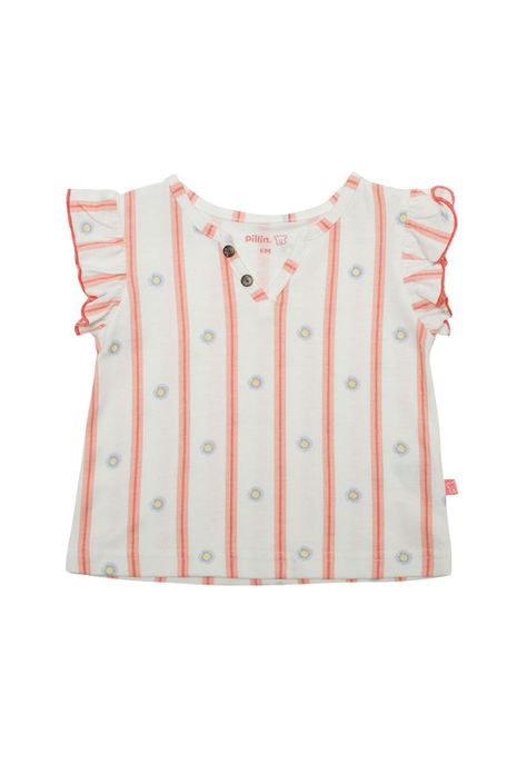 Polera Bebé Niña Blanco Pillin-0