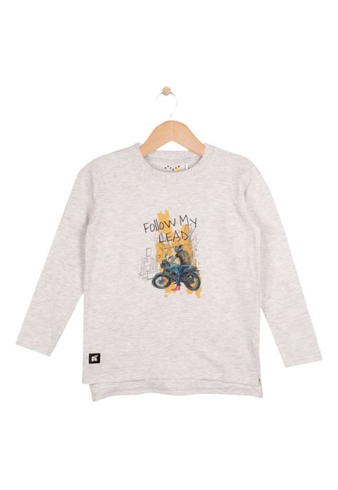 Polera Manga Largaarga Niño Blanco Pillin-0