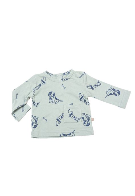 Polera Manga Larga Bebé Niño Verde Pillin-0