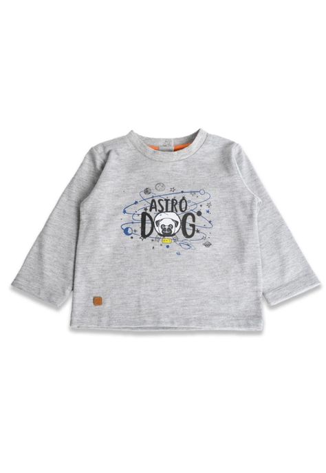 Polera Bebé Niño Gris claro Pillin-0