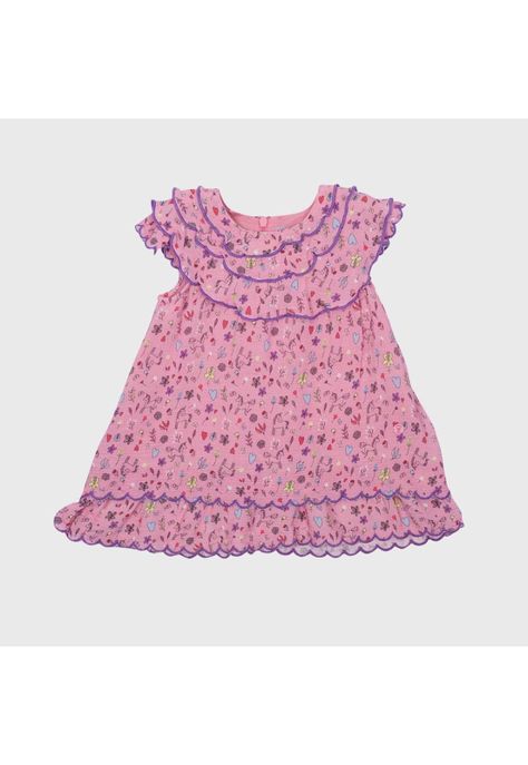Vestido Bebé Niña Rosado Pillin-0
