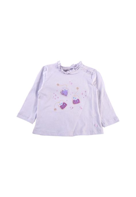 Polera Manga Larga Bebé Niña Lila Pillin-0