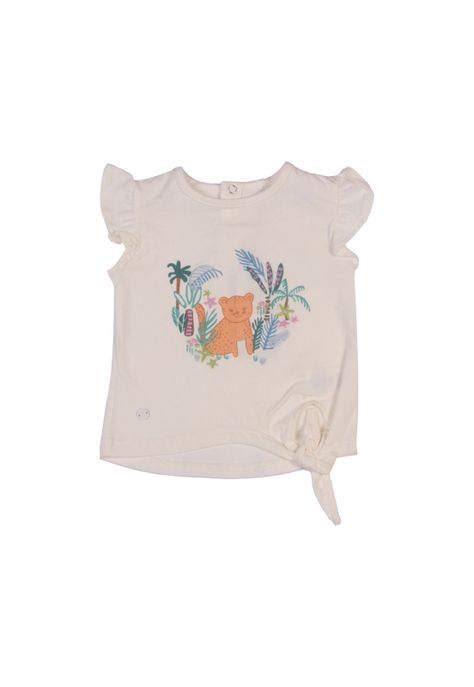 Polera Bebe Niña Blanco Pillin-0