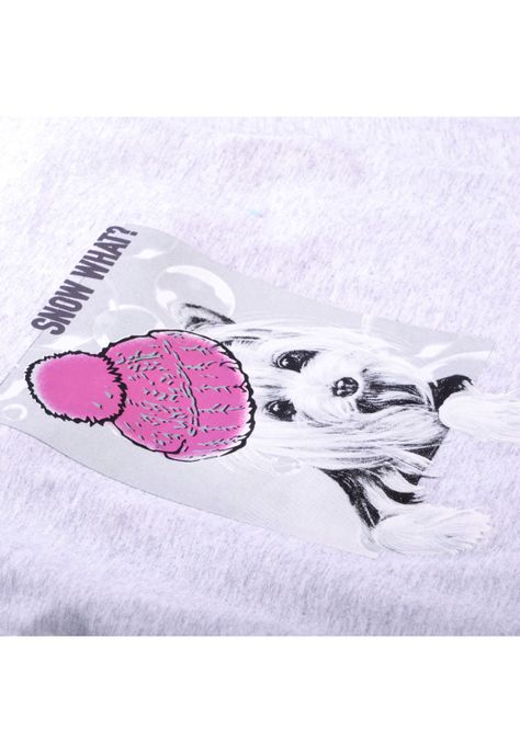 Polera Manga Larga Niña Gris claro Pillin-1