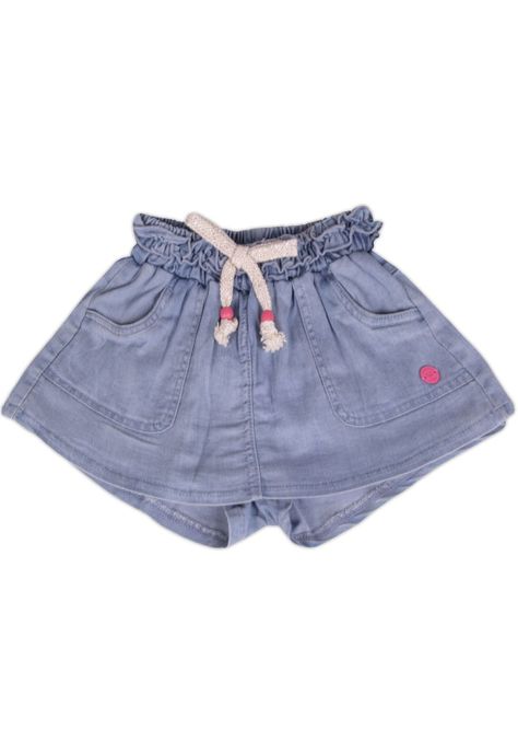 Short Bebe Niña Celeste Pillin-0