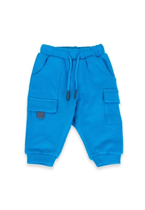 Pantalón Buzo Bebé Niño Azul eléctrico Pillin-0