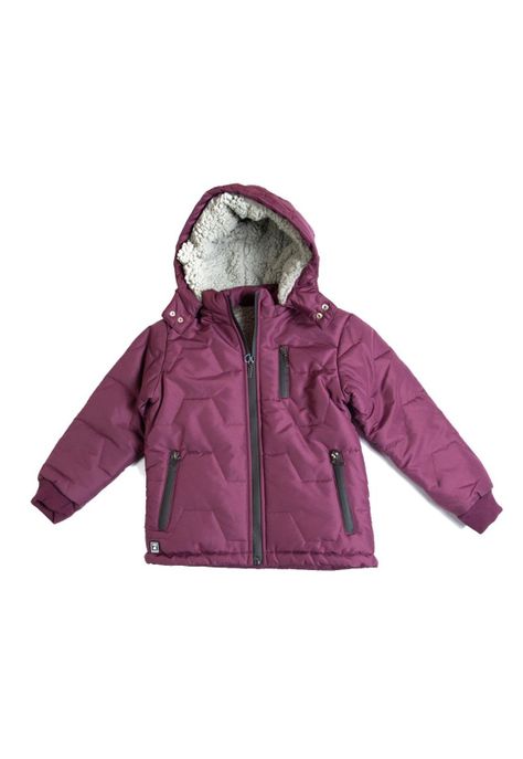 Parka con Capucha Niño Burdeo Pillin-0