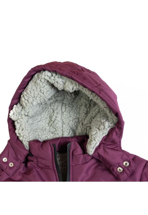 Parka con Capucha Niño Burdeo Pillin-1