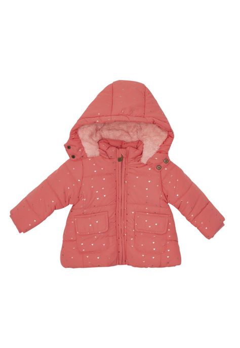 Parka C/Capucha Bebé Niña Rosado Pillin-0