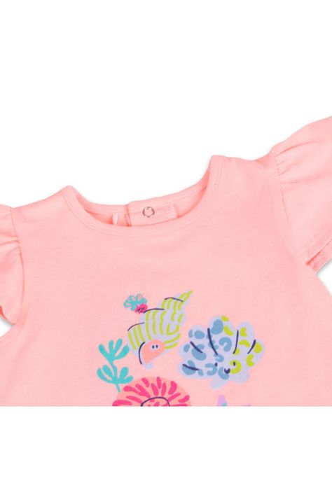 Polera Manga Corta Bebe Niña Rosado Pillin-1