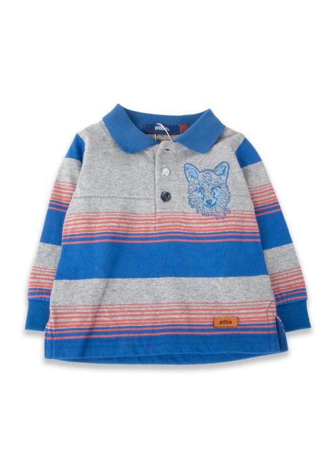Polera Bebé Niño Azul eléctrico Pillin-0
