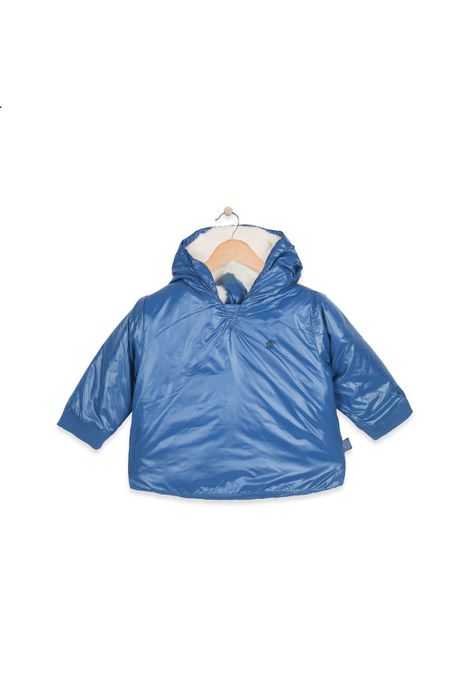 Chaqueta New Born Bebe Algodón Invierno Niña Azul-0