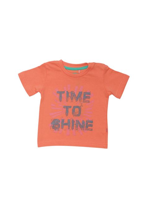 Polera Manga Corta Bebe Niño Coral Pillin-0