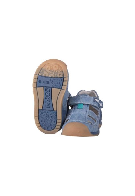 Sandalias Pasos Bebe Niño Celeste Pillin-1