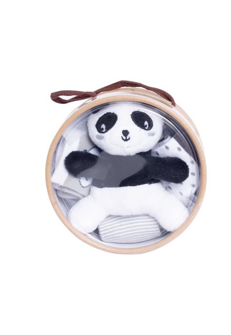 Peluche Oso Panda Algodón Niños Gris-0