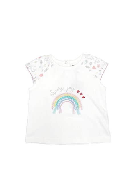 Polera Bebe Niña Blanco Pillin-0