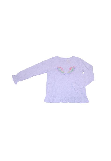 Polera Niña Gris claro Pillin-0