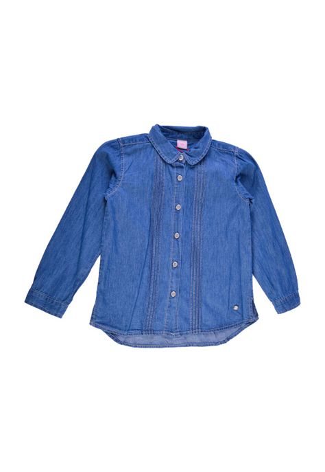 Blusa Mezclilla Manga Larga Niña Denim Pillin-0
