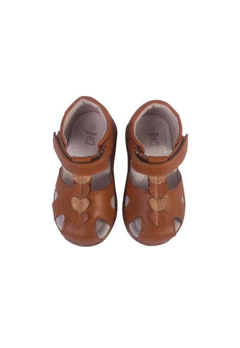 Sandalias Bebe Niña Café Pillin-1